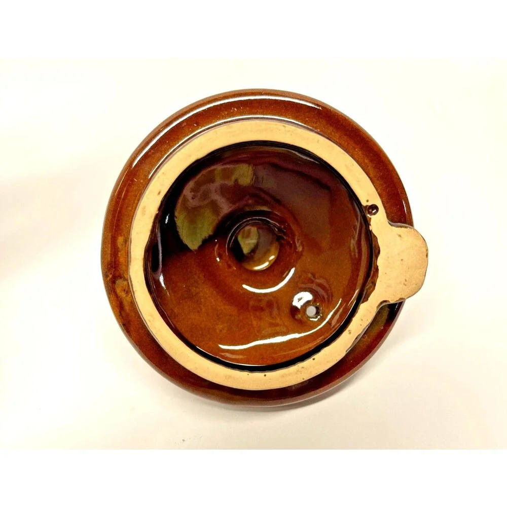 MCM Vintage Gailstyn-Sutton Brittany Ceramic Coffee/Tea Pot Brown Drip Glaze 70s